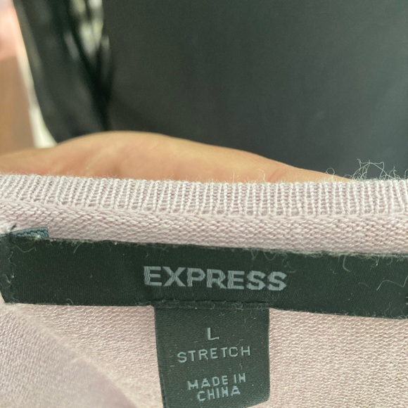 Beautiful lavender beaded sweater cardigan. SOFT - Picture 9 of 9